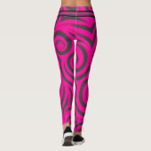 Leggings Fils roses et noirs chauds (Dos)