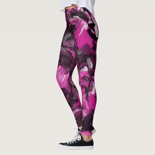 Leggings Fils roses, noirs, blancs et gris (Gauche)