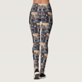 Leggings Finlandais Lapphund Noël Festive Voyage (Dos)