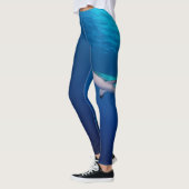 Leggings Fins Fin : Requin de récif et ondulations (Gauche)