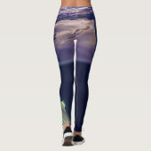Leggings Fins Fin Sunset Shark imprimé (Dos)