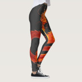 Leggings Fire Dragon Fantasy Art Design, Mythical Creature  (Droite)
