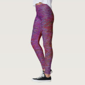 Leggings "Firestorme neurale" Abstraite" Rouge violet (Gauche)