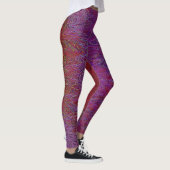 Leggings "Firestorme neurale" Abstraite" Rouge violet (Droite)