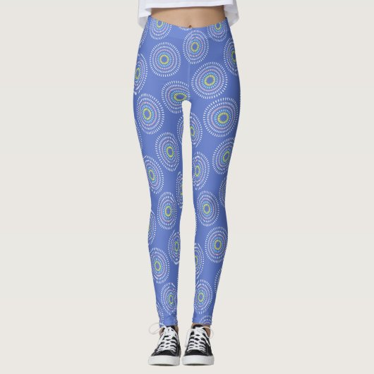 Leggings Fireworks bleu japonais (Devant)