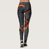 Leggings Fissure de Magma - Motif Pulse Femmes (Dos)