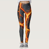 Leggings Fissure de Magma - Motif Pulse Femmes (Devant)