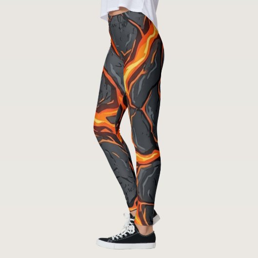 Leggings Fissure de Magma - Motif Pulse Femmes (Gauche)