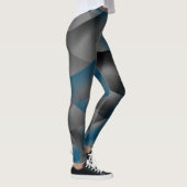 Leggings Fissures noires et bleues, avec parties en dégradé (Droite)