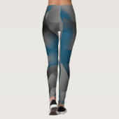 Leggings Fissures noires et bleues, avec parties en dégradé (Dos)