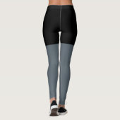 Leggings Fitness fou de train noir et gris (Dos)