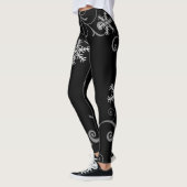 Leggings Flacon de neige noir et blanc (Gauche)