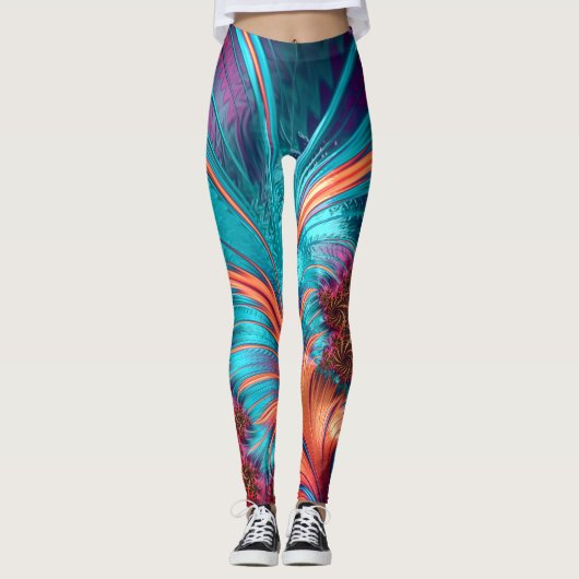 Leggings Flacon de plume fractale (Devant)