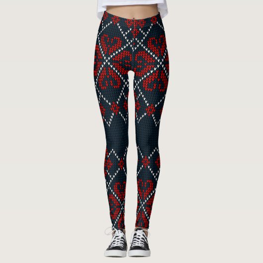 Leggings Flacons de neige bleue (Devant)