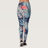 Leggings Flamant rose Aquarelle : Pink Tropical Elegance. (Dos)