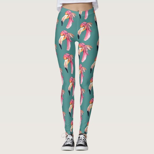 Leggings flamant rose Boho Fiona (Devant)