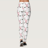 Leggings Flamant rose chanceux de victoire d'hockey (Dos)