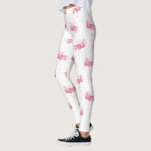 Leggings Flamant rose d'aquarelle rose fillette (Gauche)