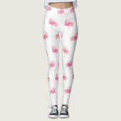 Leggings Flamant rose d'aquarelle rose fillette (Devant)