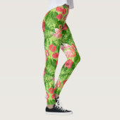 Leggings Flamant rose et plantes tropicaux (Droite)