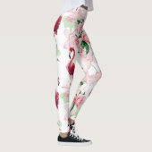 Leggings Flamant rose rose : Élégance Motif sans couture (Droite)