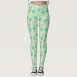 Leggings Flamant rose rose Ferns Tropical Vert Motif d'été<br><div class="desc">Vous serez tout à fait unique en son genre dans ces jambons flamands tropicaux uniques. Inspiré par des motifs Art Déco rétro et stylisés et des thèmes de l'époque jazz, ces légumineuses tout-en-un ont un motif flamand rose original avec des fougères colorées et des formes géométriques. Le design se décline...</div>