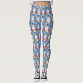 Leggings Flamant rose ROSE SNOWMAN HUMOUR NOËL LEGINGS (Devant)
