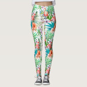 Leggings Flamant rose rose tropicale Plaisir botanique tend (Devant)