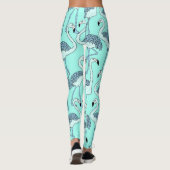 Leggings Flamants roses bleus (Dos)