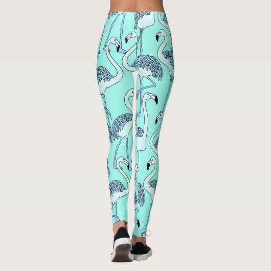 Leggings Flamants roses bleus (Dos)