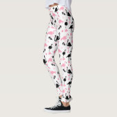 Leggings Flamants roses de patinage de glace (Gauche)