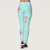 Leggings Flamants roses en mer bleue (Dos)