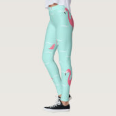 Leggings Flamants roses en mer bleue (Gauche)