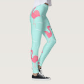 Leggings Flamants roses en mer bleue (Droite)