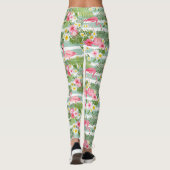 Leggings Flamants roses Et Grilles 2 (Dos)