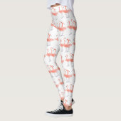 Leggings Flamants roses Oiseaux tropicaux aquarelle Oiseau (Gauche)