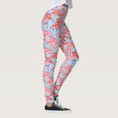 Leggings Flamants roses roses lumineux sur le bleu 2 (Droite)