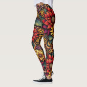 Leggings Flame Lily inspiré Vibrant et audacieux (Gauche)