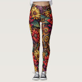 Leggings Flame Lily inspiré Vibrant et audacieux (Devant)