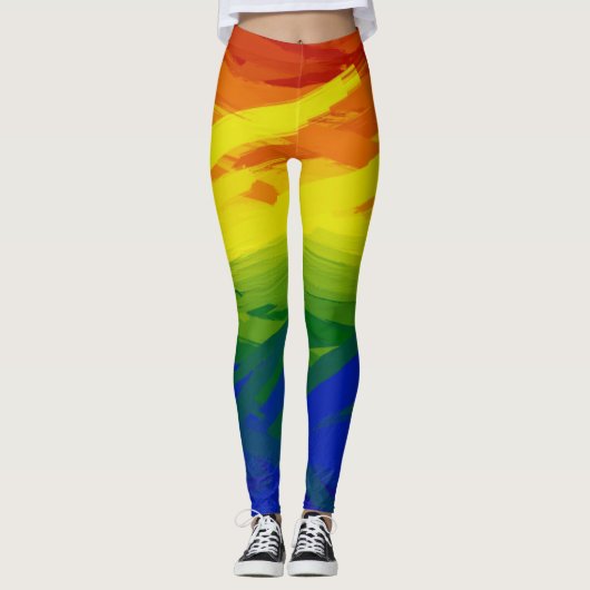 Leggings Flames arc-en-ciel (Devant)