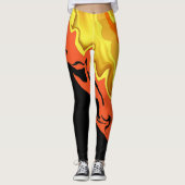 Leggings Flames la nuit (Devant)