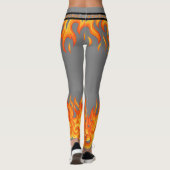 Leggings Flames sur Grey (Dos)