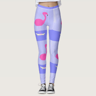 Leggings flamingo dans l'art de la peinture à skateboard