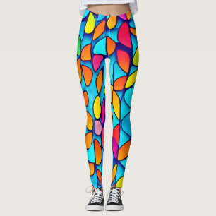 Leggings Flamme Abstraite vive