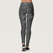 Leggings Flamme blanc noir brille bois rustique (Dos)
