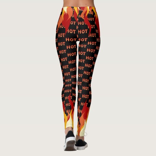 Leggings Flamme colorée chaude (Dos)