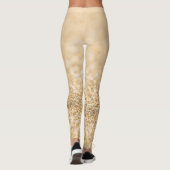 Leggings Flamme de parties scintillant en or de champagne (Dos)