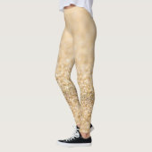 Leggings Flamme de parties scintillant en or de champagne (Gauche)