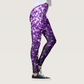 Leggings Flamme de parties scintillant foncé violet brillan (Droite)