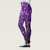 Leggings Flamme de parties scintillant foncé violet brillan (Gauche)